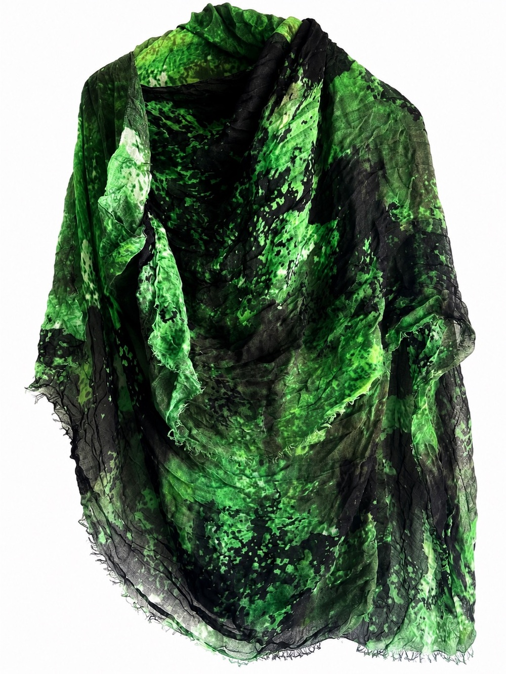 Modal Cashmere Scarf | Authentic Oscar de la Renta Pre-Fall 2011 Abstract Print